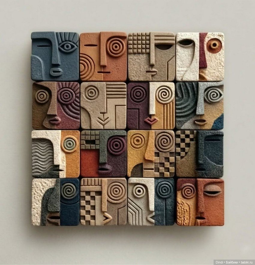 Магия формы: Современные скульптурные панно из глины и папье-маше (фото 4)