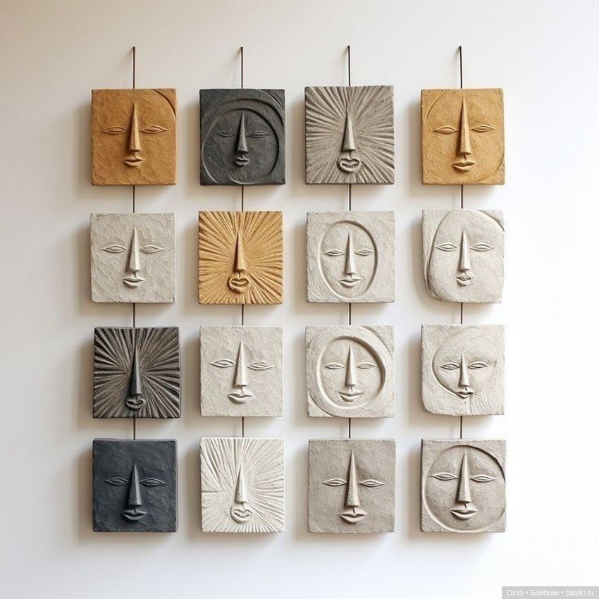 Магия формы: Современные скульптурные панно из глины и папье-маше (фото 6)