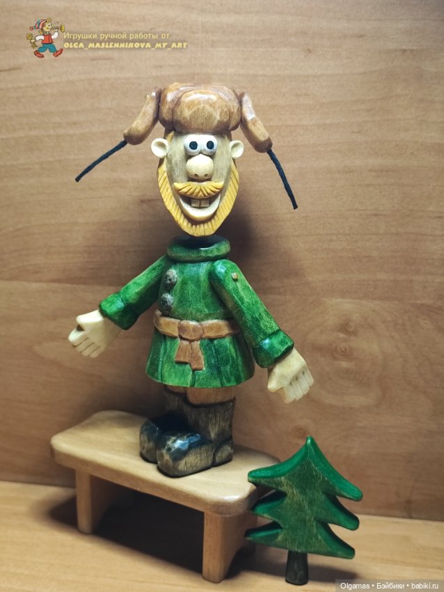 Позитивный мужичок! 😁🌲 — Авторские игрушки из дерева: резьба (фото 5)