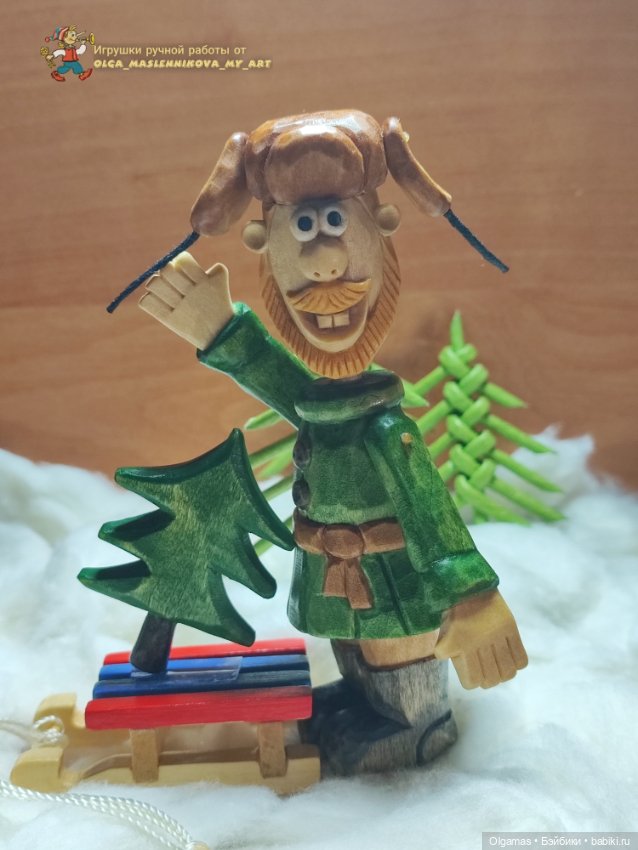 Позитивный мужичок! 😁🌲 — Авторские игрушки из дерева: резьба (фото 4)