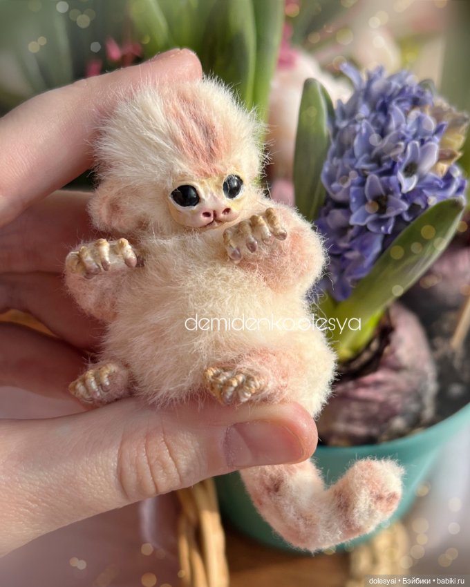 Обезьянка игрунка Лилу 🌼 — Игрушки в смешанной технике (мех и глина): Арт (фото 6)