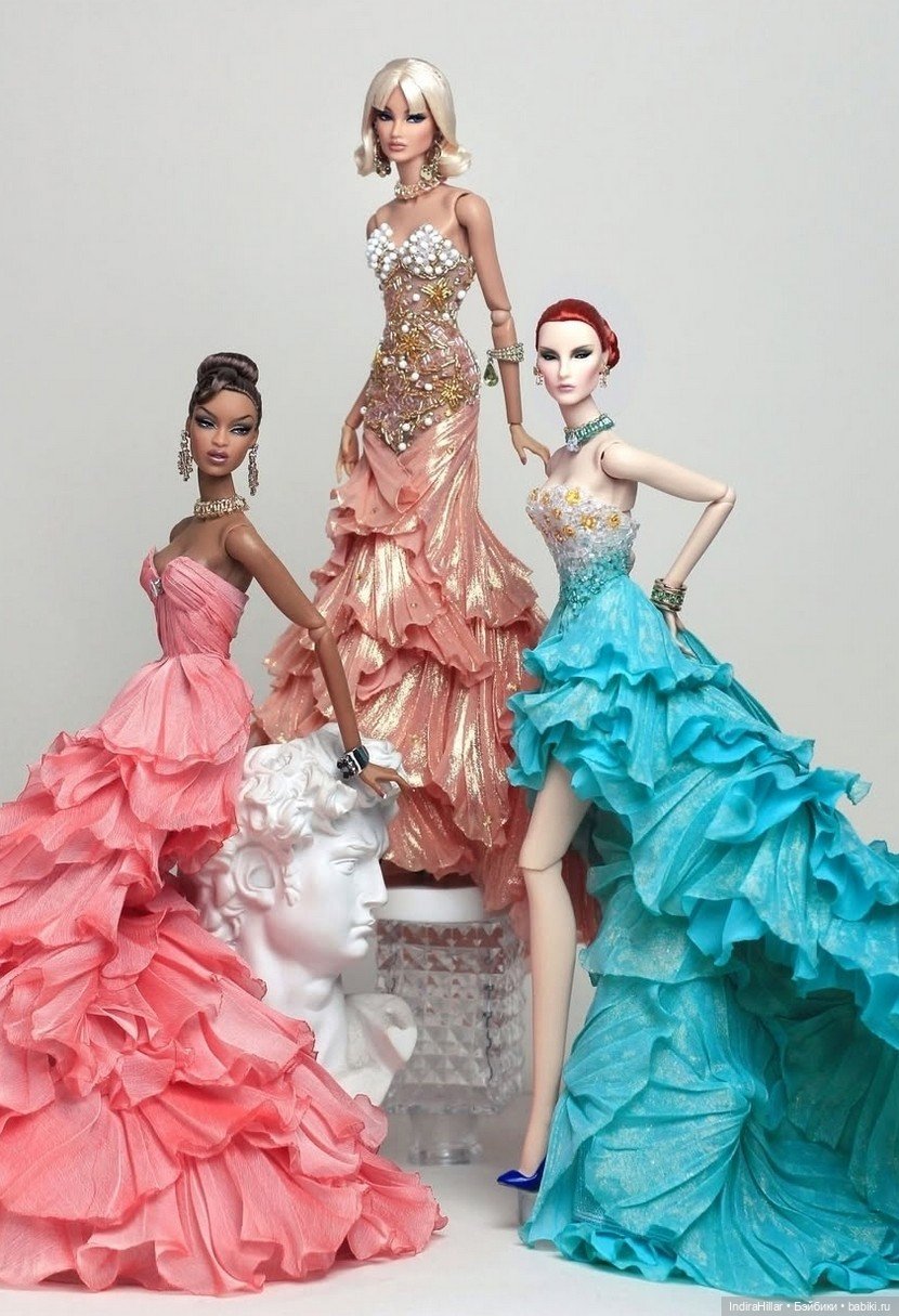 Кукольный десерт: Зефирные платья от MinhTuDesignDoll