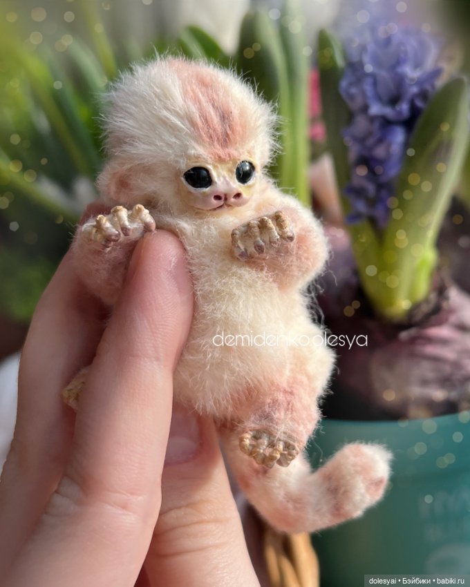 Обезьянка игрунка Лилу 🌼 — Игрушки в смешанной технике (мех и глина): Арт (фото 2)