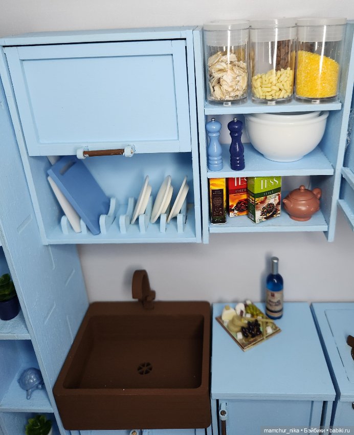 Новая кухня 💙 — Румбоксы и кукольные интерьеры: фото (фото 5)