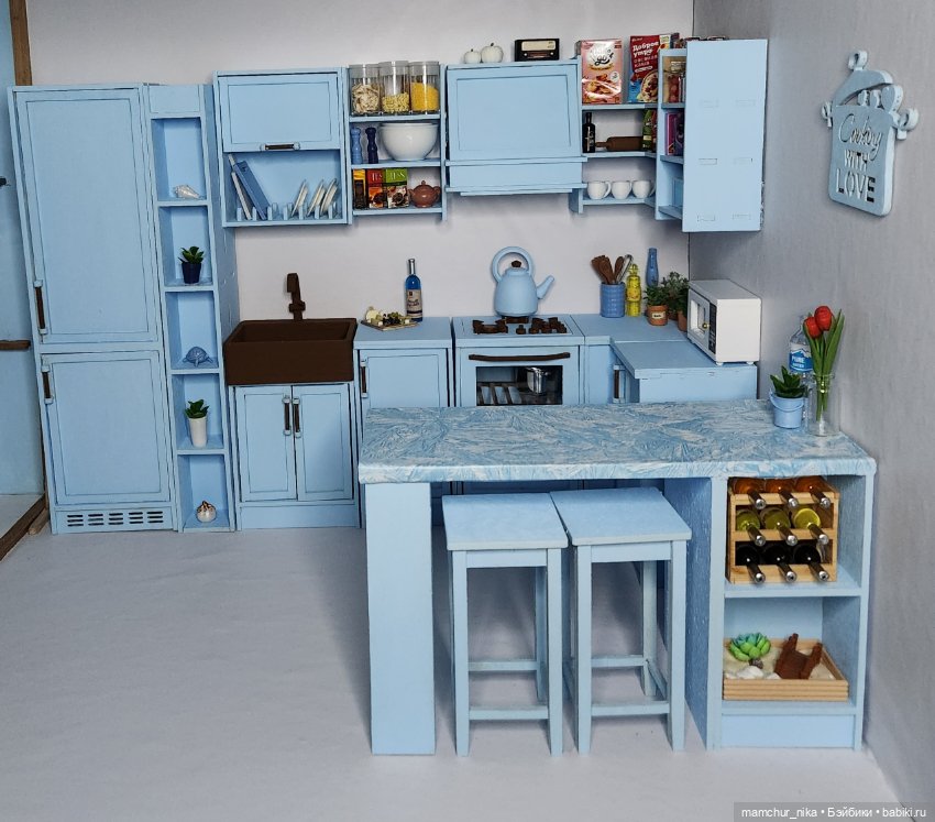 Новая кухня 💙 — Румбоксы и кукольные интерьеры: фото