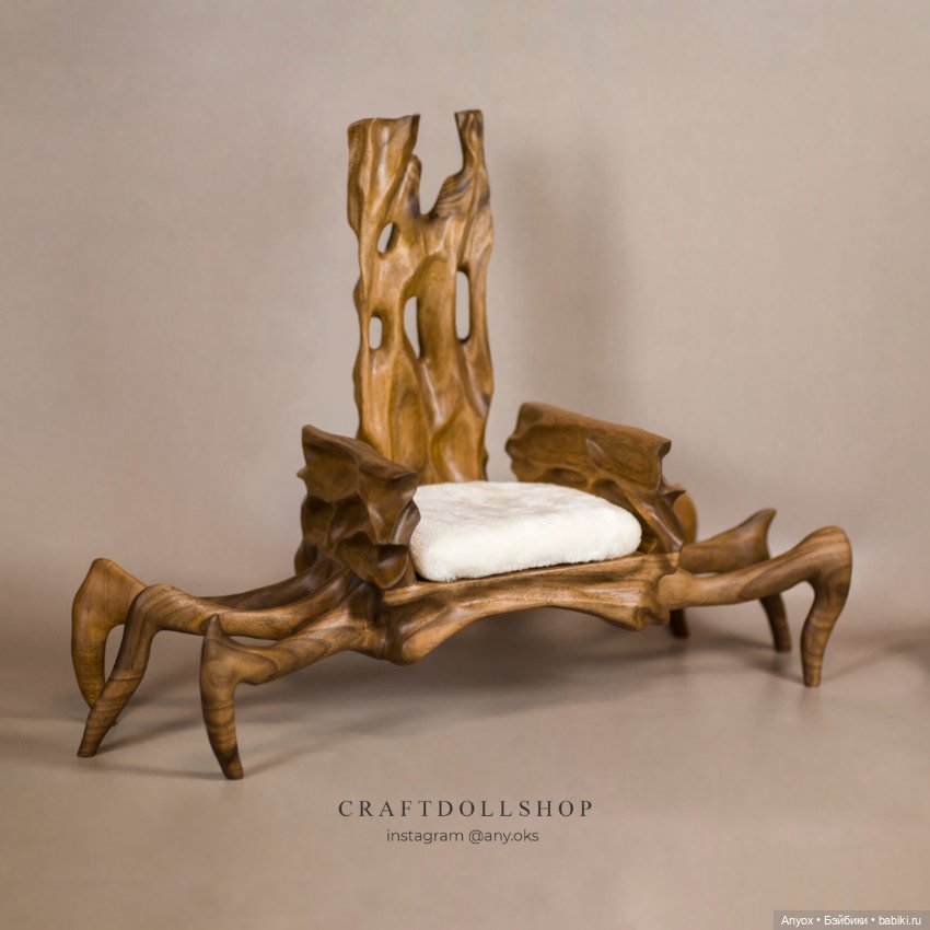 Деревянный Трон - Паук для кукол 1/4 (фото 2)