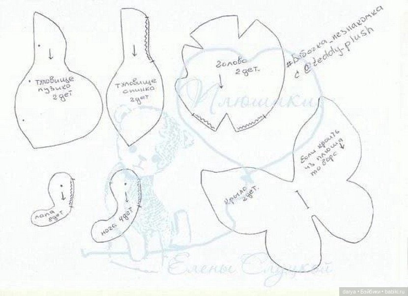 Шьем сказочную бабочку: выкройка от Елены Слуцкой