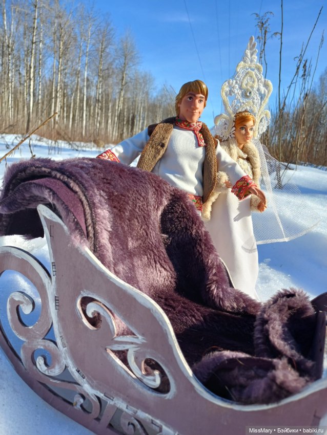 Ваня и Василина. Катание на санях