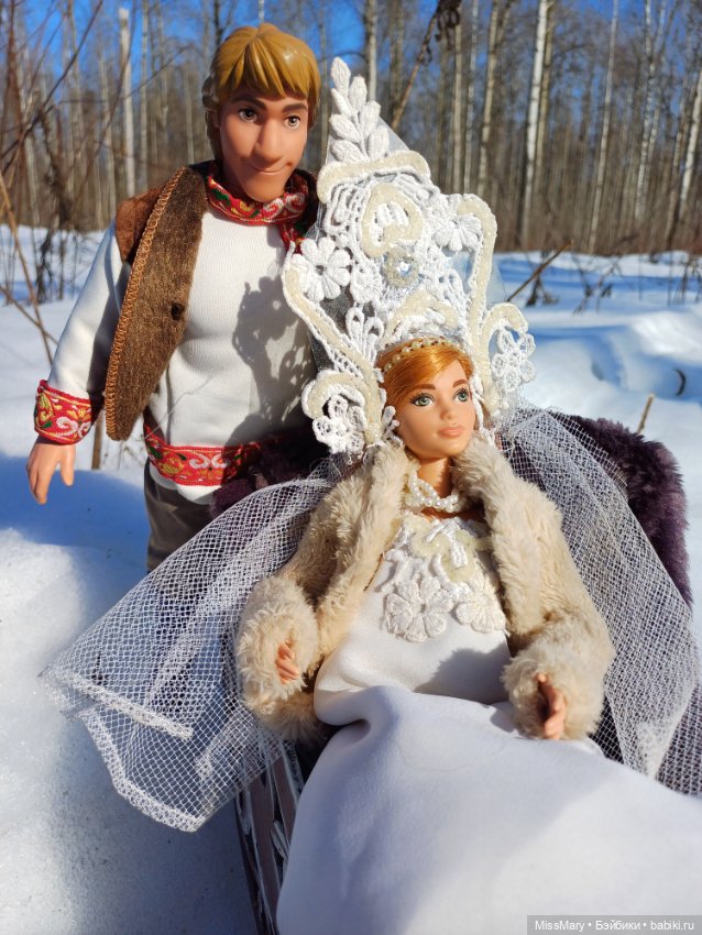 Ваня и Василина. Катание на санях