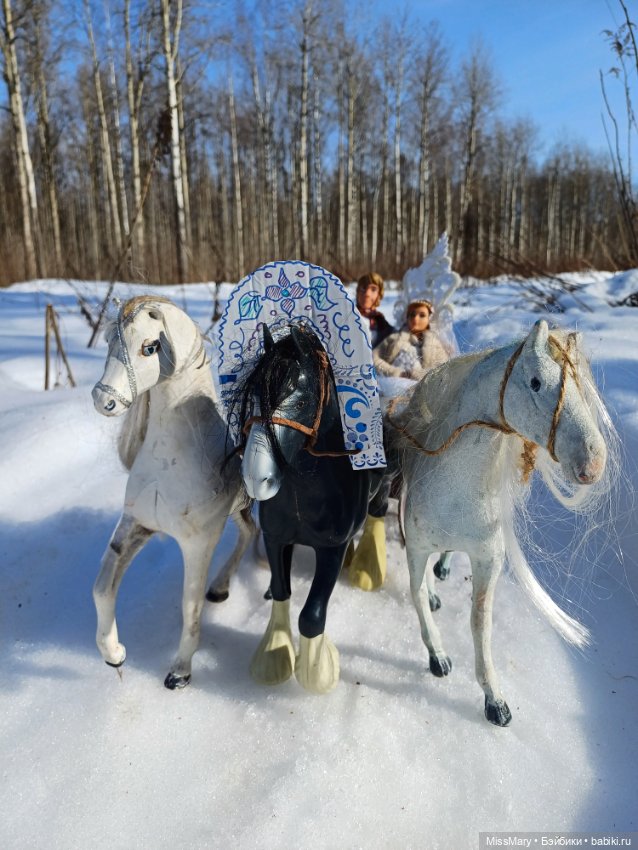 Ваня и Василина. Катание на санях