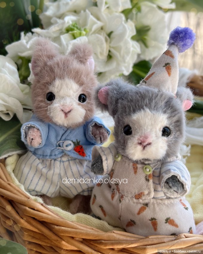 Кролик Мартин 🥕🐰 — Игрушки в смешанной технике (мех и глина): Арт (фото 5)