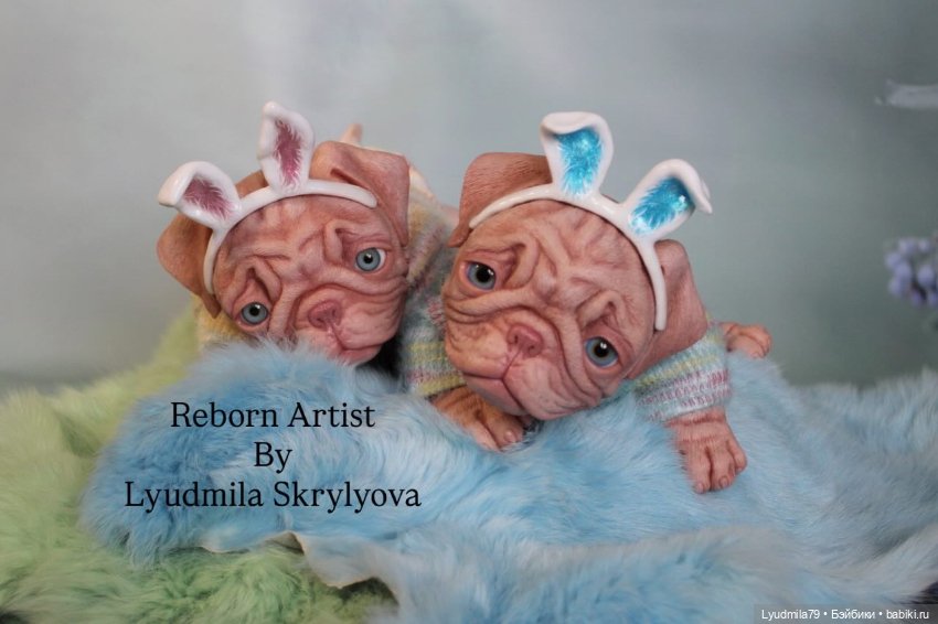 Готовимся к пасхе. Мопсик реборн (фото 6)
