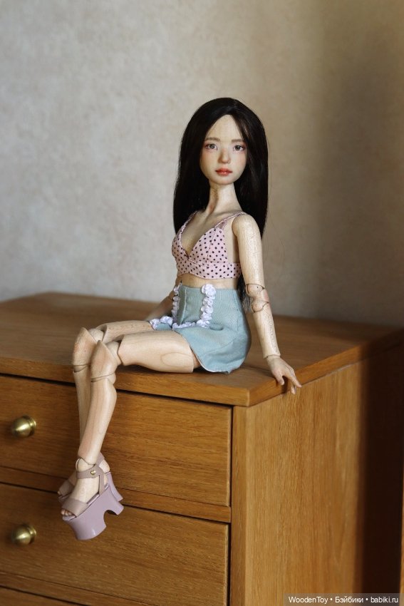 Как я деревянную шарнирную девушку сделела