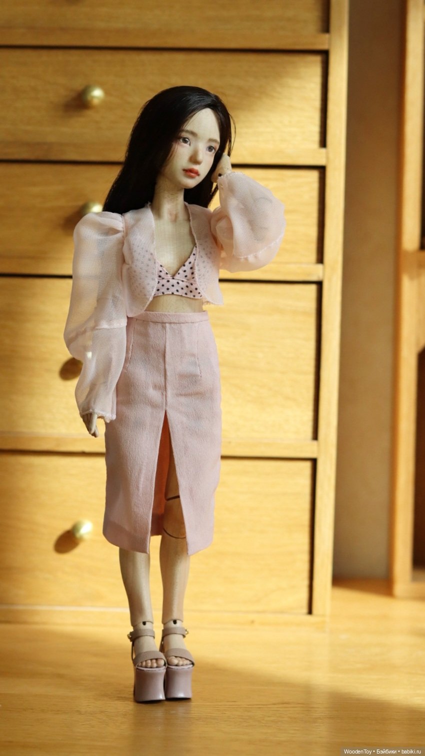 Как я деревянную шарнирную девушку сделела