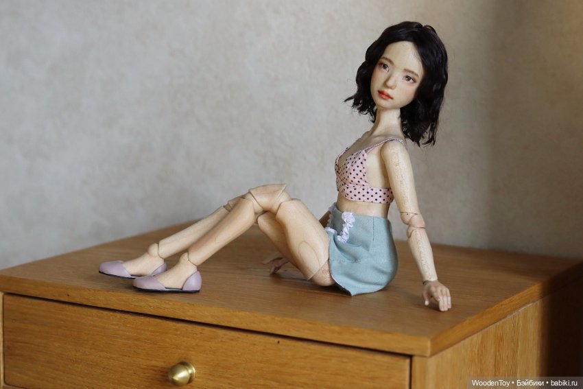 Как я деревянную шарнирную девушку сделела