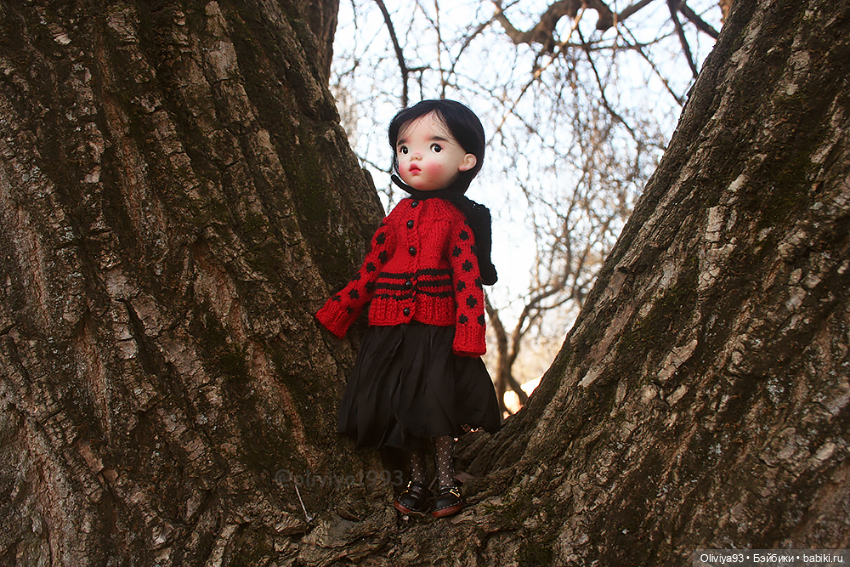 Весенняя прогулка 🖤❤️ — Куклы Landoudou и Birdie: Дизайнерский винил (фото 3)