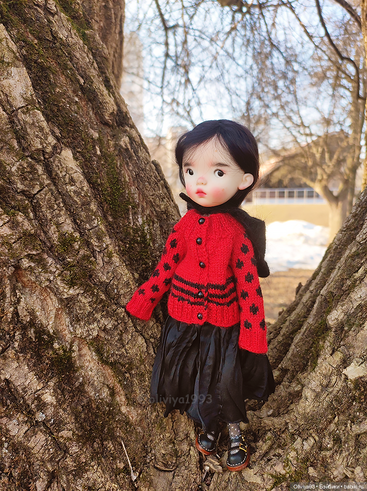 Весенняя прогулка 🖤❤️ — Куклы Landoudou и Birdie: Дизайнерский винил (фото 6)