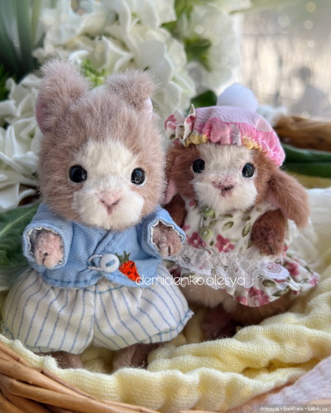 Тедди кролик Зури 🌸✨ — Авторские мишки Тедди и друзья: фото (фото 4)