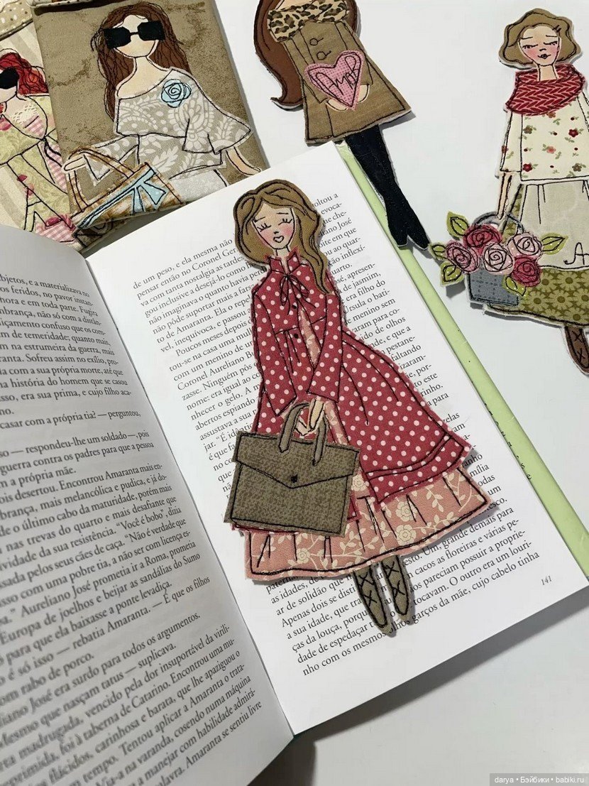 Уют на книжной полке: текстильные закладки-малышки (фото 4)