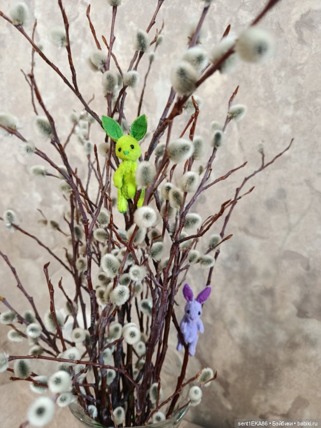 Вербное Воскресенье — Текстильные игрушки и примитивы: кофейные (фото 3)