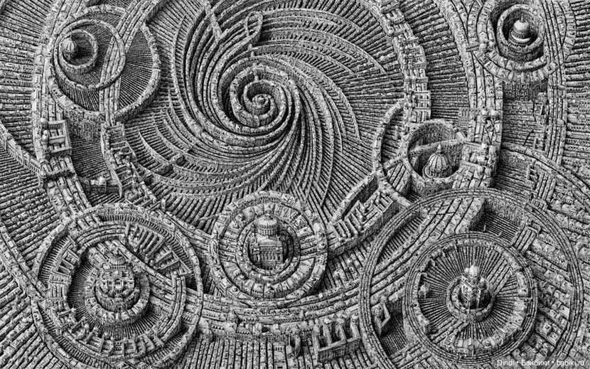 Магия одной линии: Невероятные мегаполисы Бена Сэка (Ben Sack) (фото 5)