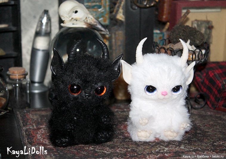 Котик, беленький — Игрушки в смешанной технике (мех и глина): Арт (фото 9)