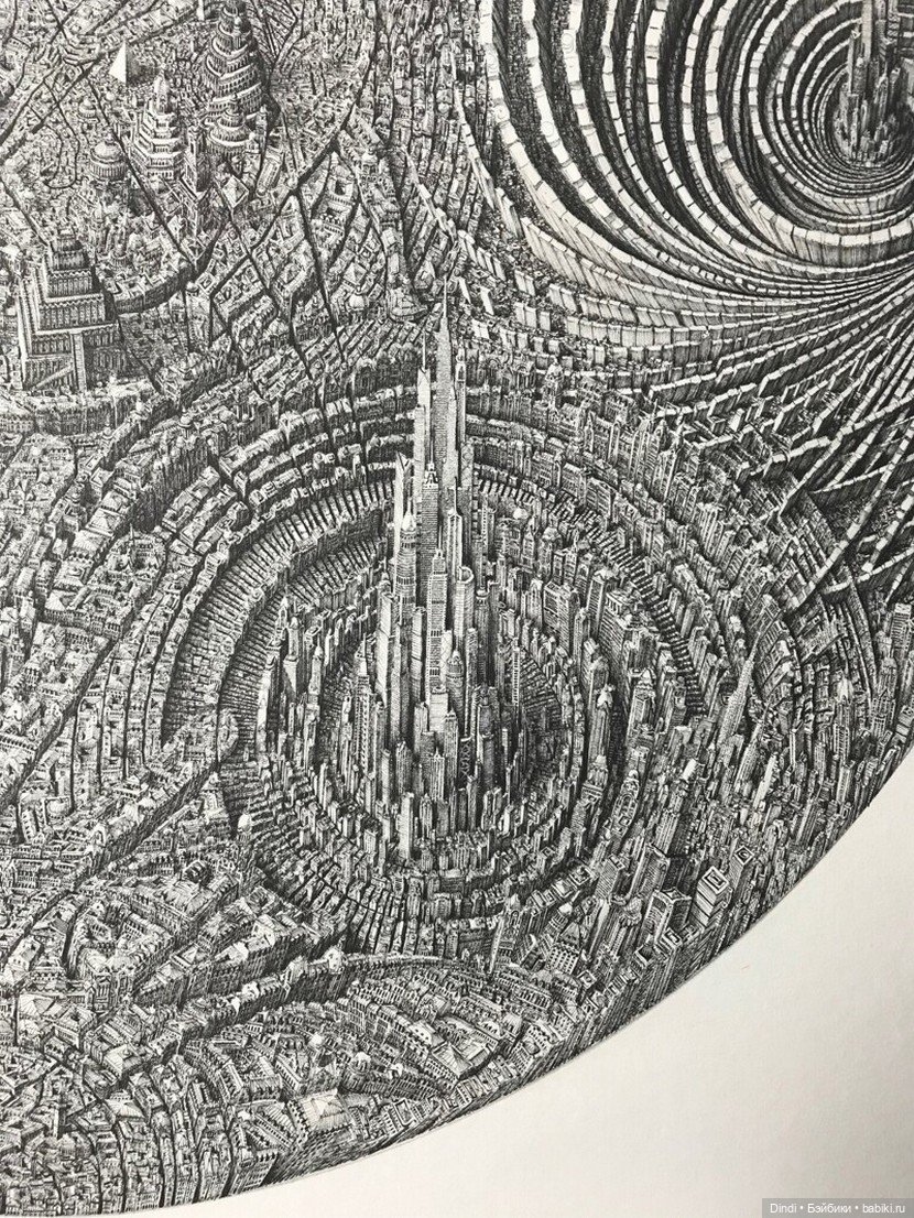 Магия одной линии: Невероятные мегаполисы Бена Сэка (Ben Sack) (фото 2)