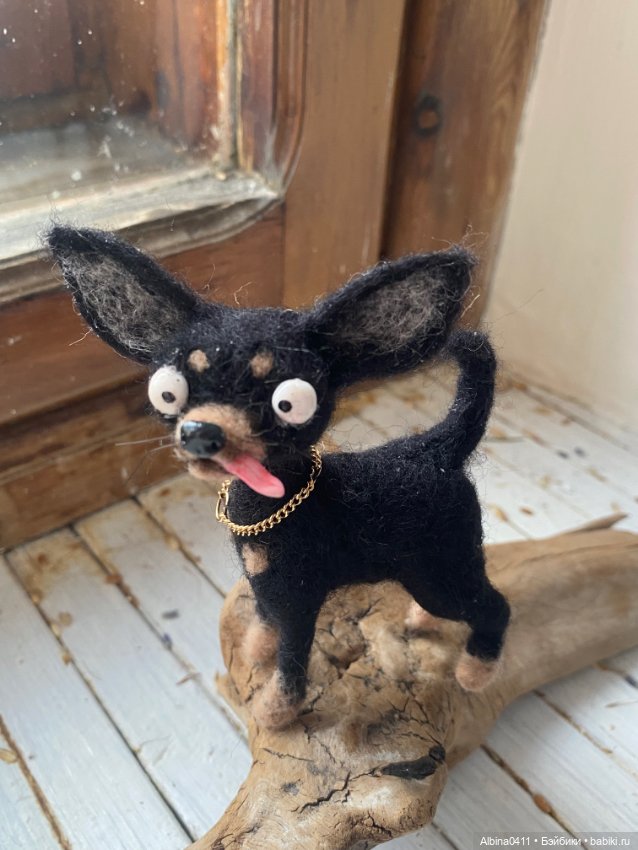 Собака-друг человека — Валяные игрушки из шерсти: сухое валяние