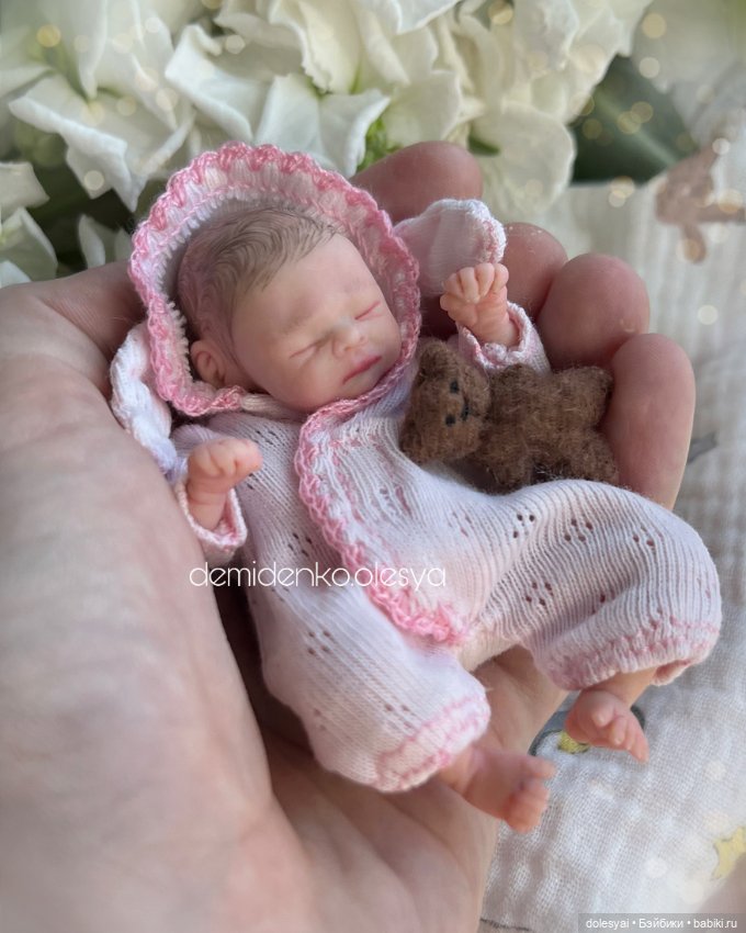 Миниатюрная кукла младенец Кира 🩷 (фото 2)