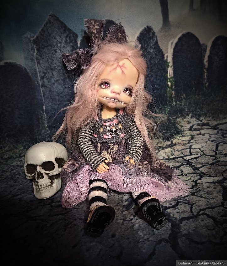 И снова вампирочка — Лепка авторских кукол: полимерная глина (фото 7)