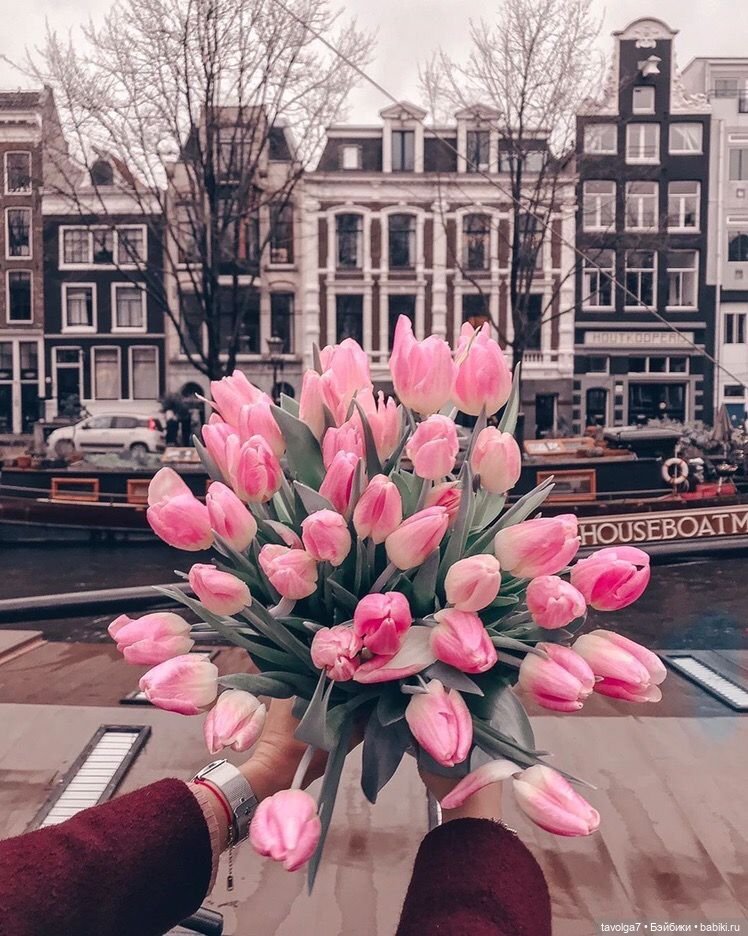 Тюльпаны, кофе - цвет апреля