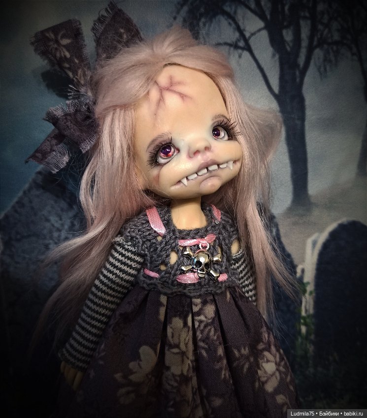 И снова вампирочка — Лепка авторских кукол: полимерная глина