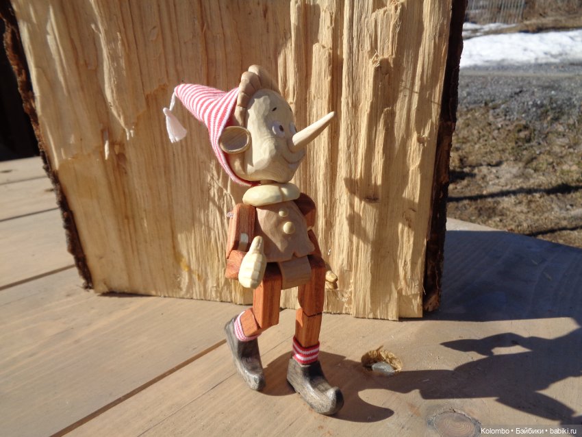 Буратино- ягодка — Авторские игрушки из дерева: резьба (фото 3)