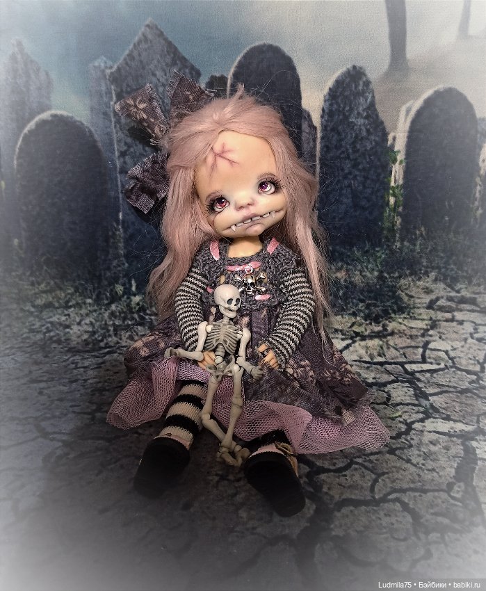 И снова вампирочка — Лепка авторских кукол: полимерная глина (фото 5)