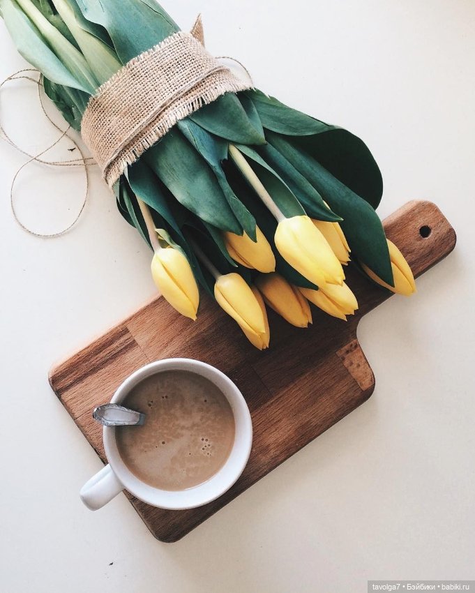 Тюльпаны, кофе - цвет апреля (фото 7)