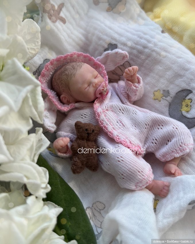 Миниатюрная кукла младенец Кира 🩷