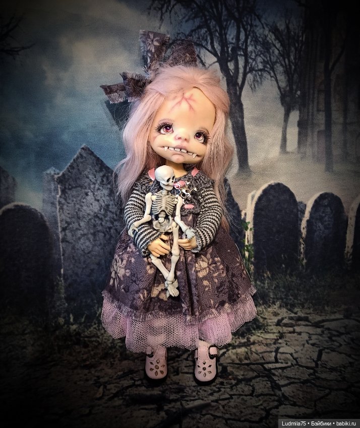И снова вампирочка — Лепка авторских кукол: полимерная глина