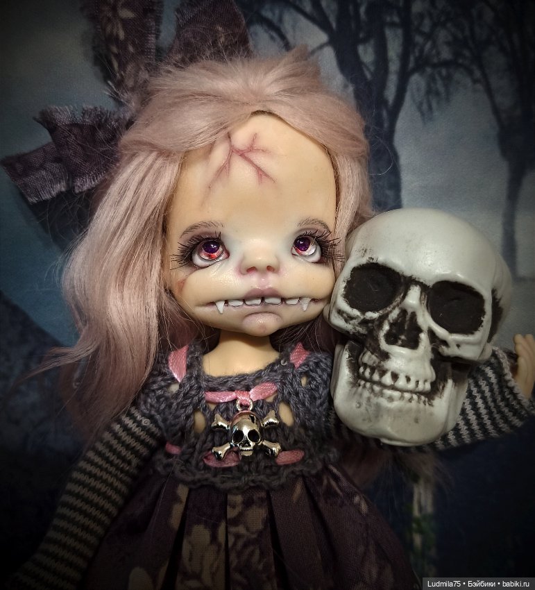 И снова вампирочка — Лепка авторских кукол: полимерная глина