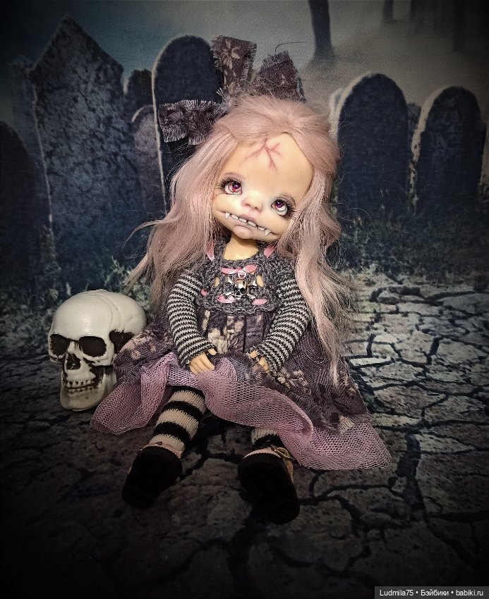 И снова вампирочка — Лепка авторских кукол: полимерная глина (фото 8)