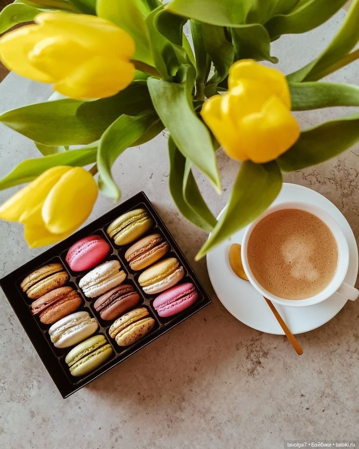 Тюльпаны, кофе - цвет апреля (фото 10)