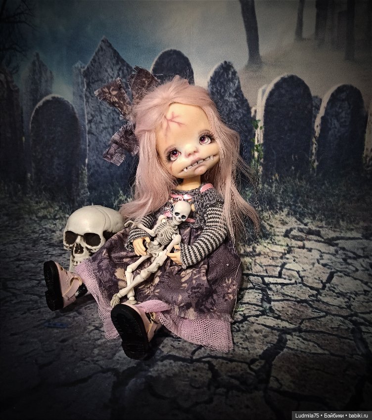 И снова вампирочка — Лепка авторских кукол: полимерная глина (фото 10)