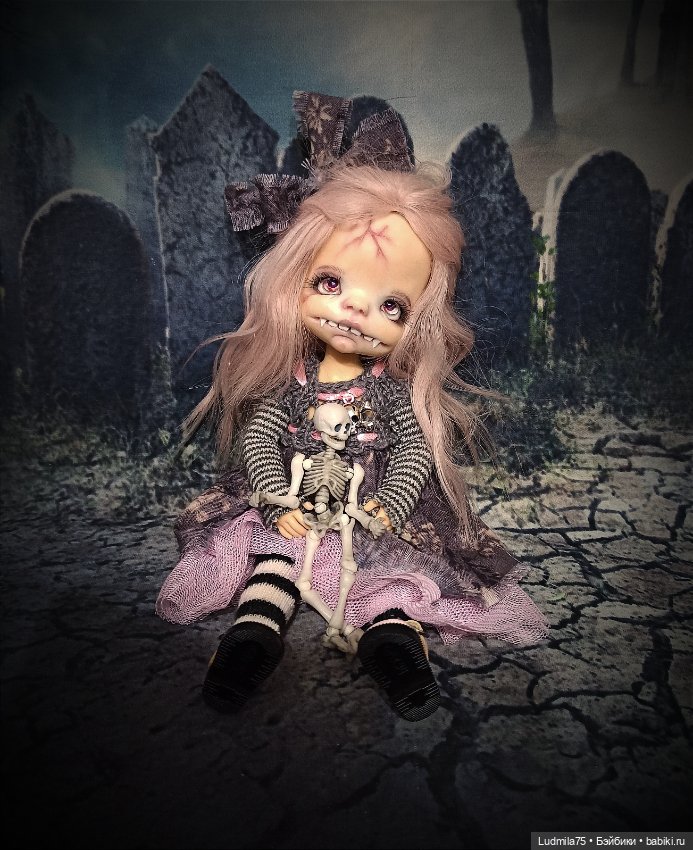 И снова вампирочка — Лепка авторских кукол: полимерная глина (фото 6)
