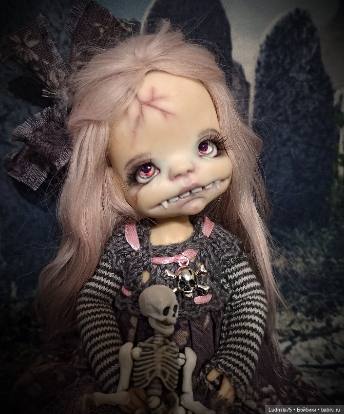 И снова вампирочка — Лепка авторских кукол: полимерная глина (фото 4)