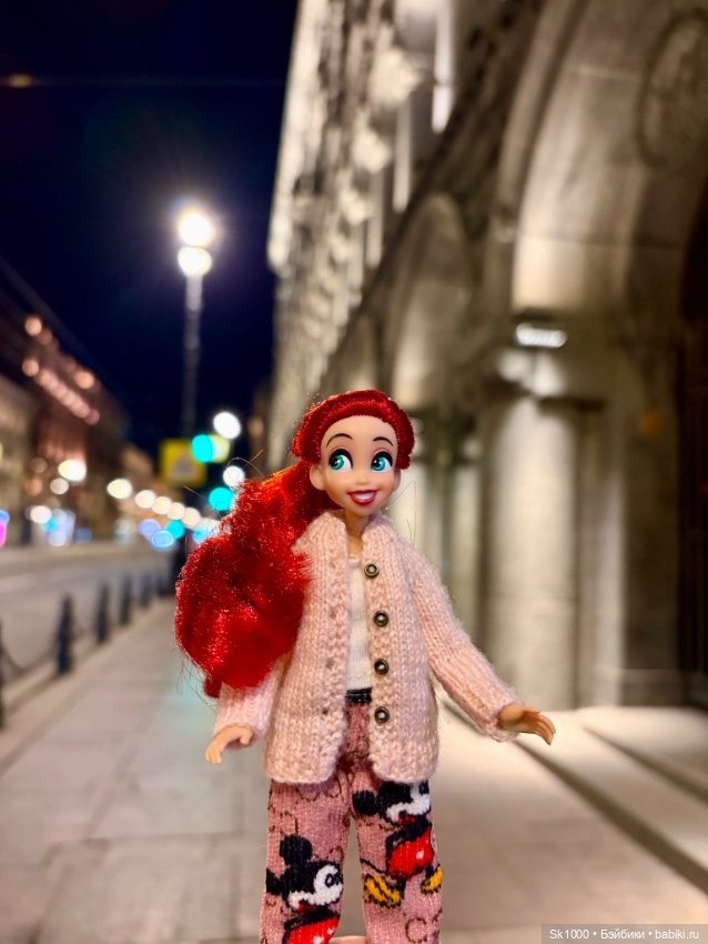 Ариэль по ночному городу — Куклы Disney Animators и Принцессы Диснея: Disney Store