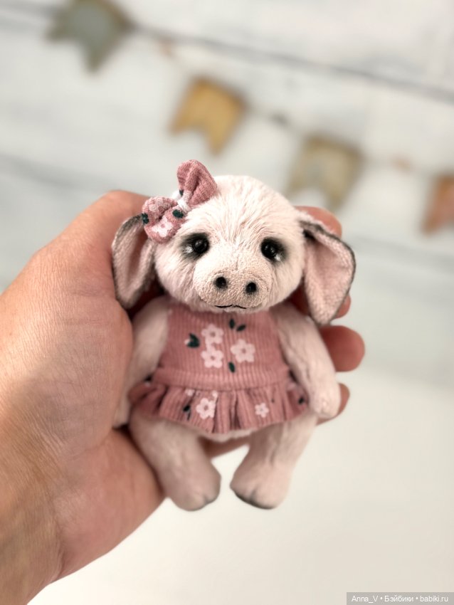 Тедди свинка Лола — Авторские мишки Тедди и друзья: фото