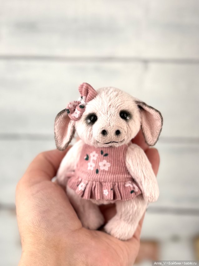 Тедди свинка Лола — Авторские мишки Тедди и друзья: фото (фото 4)