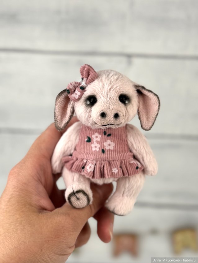 Тедди свинка Лола — Авторские мишки Тедди и друзья: фото (фото 2)