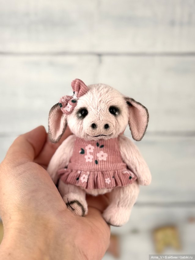 Тедди свинка Лола — Авторские мишки Тедди и друзья: фото (фото 3)