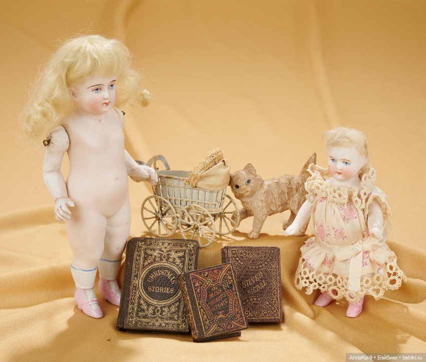 Кружево фриволите — Антикварные куклы Mignonette (Миньонетта): карманные (фото 5)