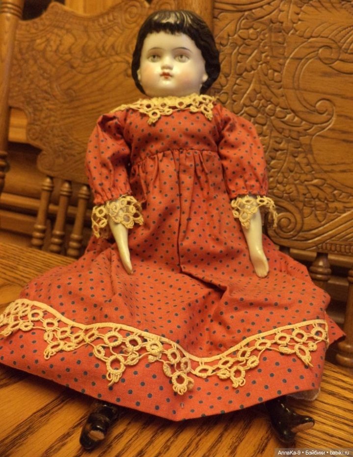 Кружево фриволите — Антикварные куклы Mignonette (Миньонетта): карманные (фото 2)